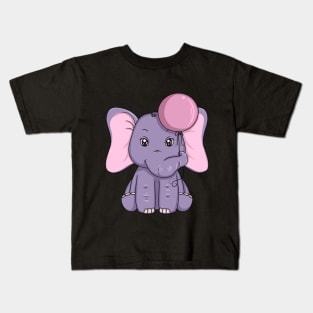 Elephant with big Ears and Ballon Kids T-Shirt